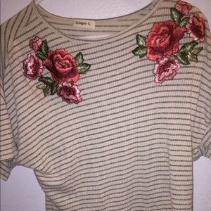 Rose Embroidered Shirt